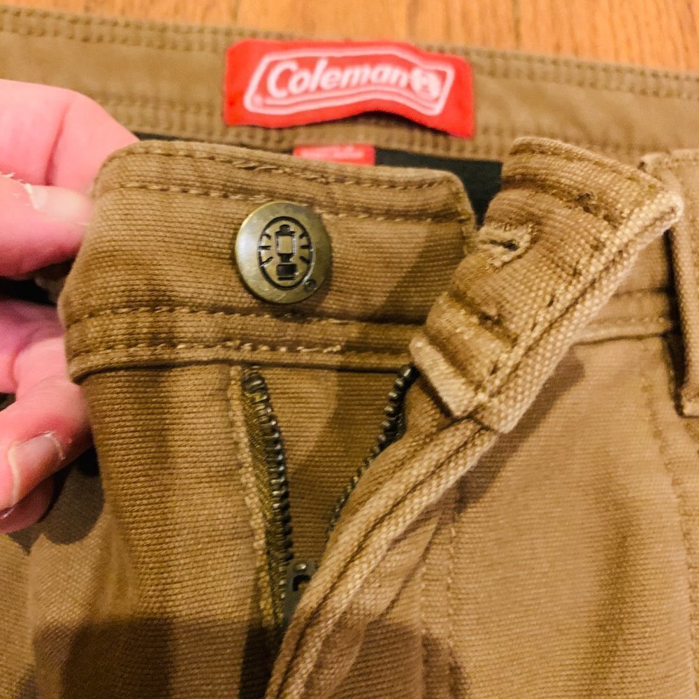 Coleman Men's Outdoor Pants Dark Brown Fleece Lined Hunting 38 x 30 - Picture 5 of 16